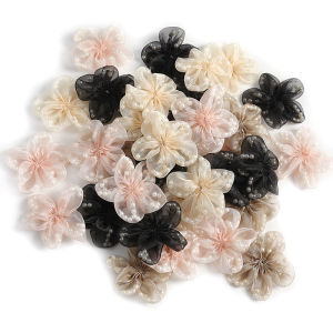 2/5/10Pcs Artificial Flower Head 6.5cm Fake Flowers for Home Decor Wedding Decoration Christmas DIY Craft Wreath Gifts Accessory