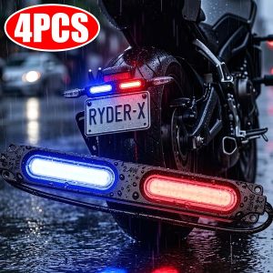 Motorcycle COB LED Warning Light High Brightness 12V/24V IP65 Waterproof Strobe Brake Turn Signal Lamp Universal Scooter ATV
