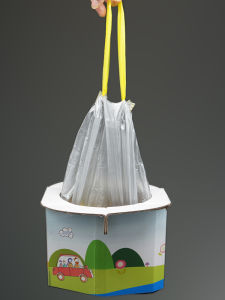 Kids Foldable and Portable Toilet Seat Baby Toilet Special Disposable Thickened Drawstring Replacement Bag Car