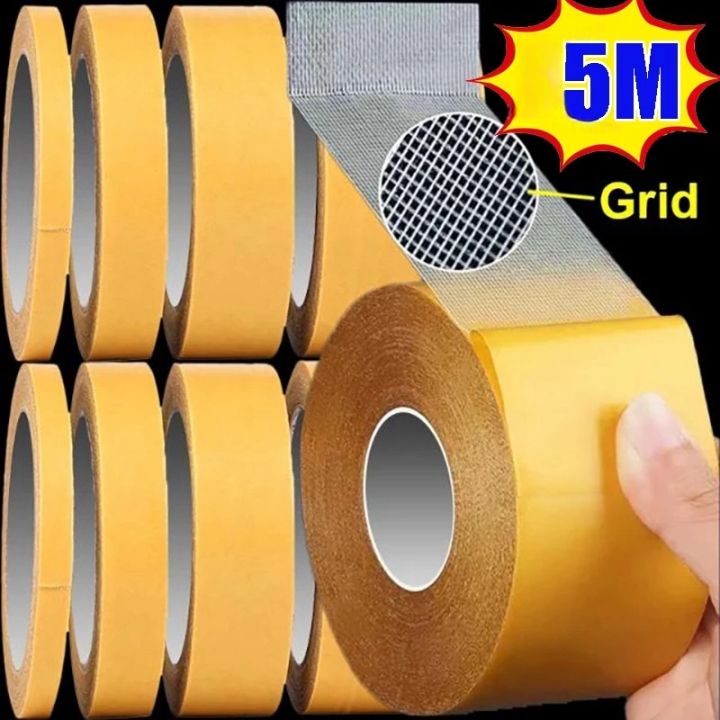 Trace Less Tape 5M Strong Fixation Double Sided Tape Heavy Duty Translucent Mesh ...