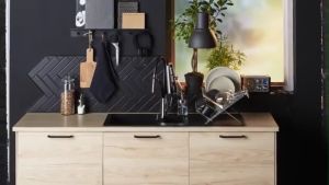 IKEA KVOT Dish drainer 29*48*23 cm พร้อมถาดรองน้ำ