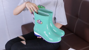 Hight Quality Womens Rain Boots Outdoor Waterproof Rain Shoes Mid-calf Non-slip Water Shoes (36-41)