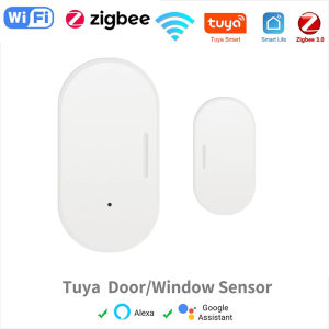 Tuya Zigbee 3.0 Door Sensor Smart Home Security Window Detector Automatic Sliding Door Magnetic Contact Sensor Google Smart Life