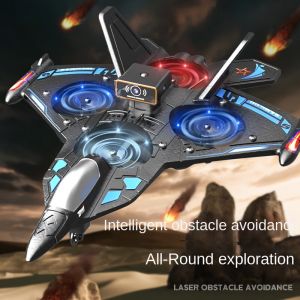 Free Delivery! Remote Control Airplane With LED Light D20 RC Glider Airplane 2.4g Fighter RC Airplane Toy Boy Gift Foam Glider Fighter with Obstacle Avoidance