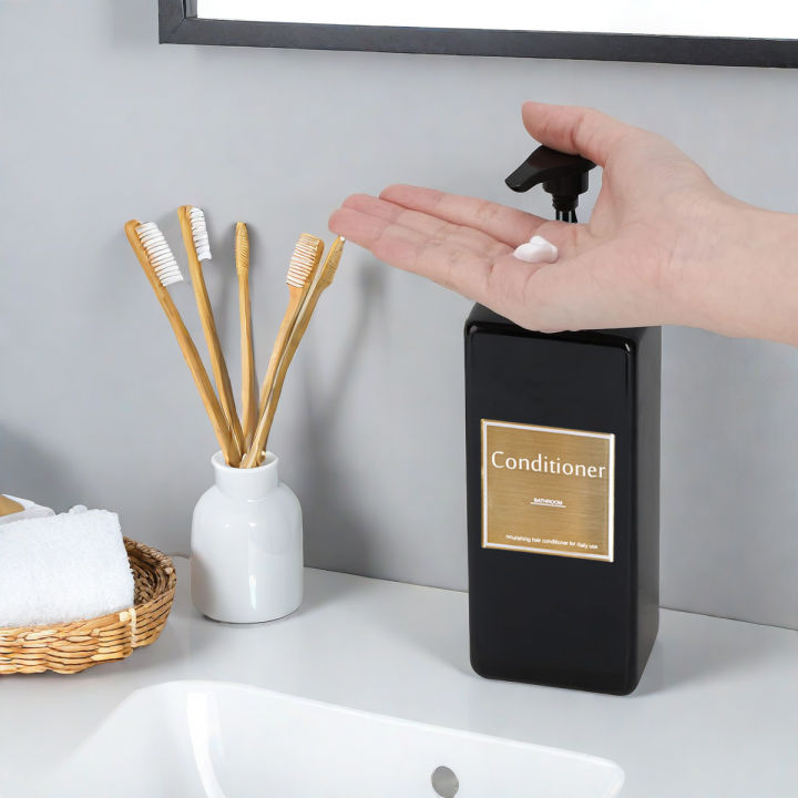 Shower Soap Dispenser Set Refillable Shampoo and Conditioner Bottle for ...