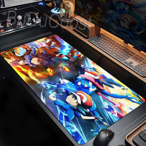 Bandai | Mouse Pad Pokemon Greninja Ash Ketchum Gaming Rubber Non-Slip Desk Mat Gamer Keyboard Pads Anime Office PC Accessories Playmat
