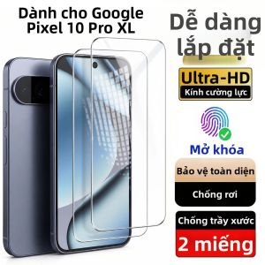 NNBILI 2 Miếng Dán Bảo Vệ Màn Hình Kính Cường Lực HD Cho Pixel 10 Pro XL 9 Pro XL 9A 10A 9 Pro 10 Pro - Chống Trầy Xước Độ Nét Cao Độ Cứng 9H+