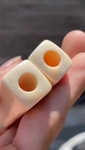 Pipa GG Asli Lokal Panjang 11cm Model Kotak Bahan Merah Bening Asli