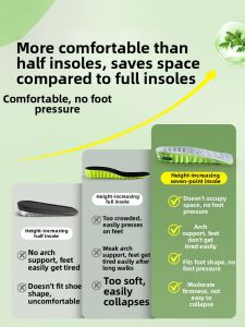 ZHIHAOEN | Sports Cushioning Invisible Height Increase Insole Half Size