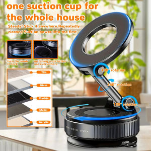 Heavy Duty Vacuum Magnetic Cell Phone Holder Secure Suction Base Adjustable Angle Shockproof Multi Stand Vehicle Lazy Daily Use