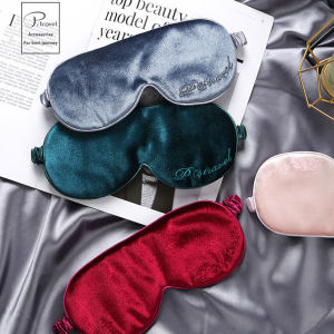 Luxurious Velvet Embroidered Eye Mask: A Comfortable Sleep Aid for Men & Women