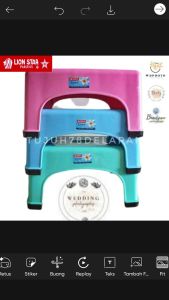 JONGKOK BANGKU KECIL LIONTAR ANTI SLIP KAKINYA DILAPISIN DENGAN KARET2 ELASTIS