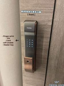 [local seller 🇸🇬] Kaadas K9-5W digital lock on wooden door wifi enable (mortise lock)