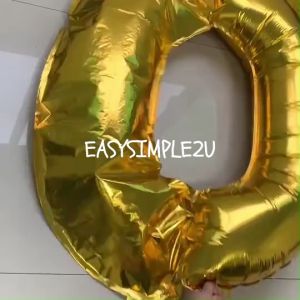 (1Piece) 32Inch Large Numbering Glossy Blue Star Pink Heart Red Baby Pink Blue Theme Baby Girl Boy Birthday Foil Balloon