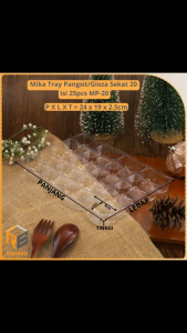 MP-20 Mika Tray Pangsit/Gioza 20 Sekat Isi 25 Pcs Rajabox Packaging