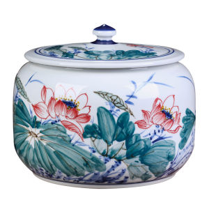 Hand-painted Chinese Style Sealed Moisture-proof Tea Canister