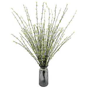 With Bud Deadwood Artificial Green Plant Preserved Plum Snow Willow Flower Arrangement Willow Leaf Plum Blossom Dried Branch with Flower Plug-in Wicker