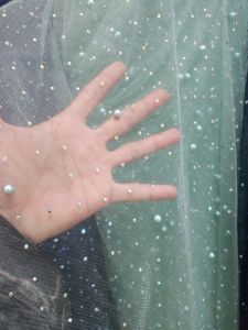 bahan/kain tille mutiara