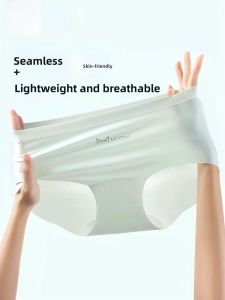 Miiow | Ice Silk Pure Cotton Triangle Underwear For Girls Breathable Ultra Soft Thin Briefs Antibacterial Comfortable Inner Panty