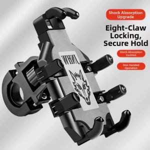 UBT | Shockproof Anti-Drop Phone Mount for Bikes Scooters Motorcycles 8 Arms