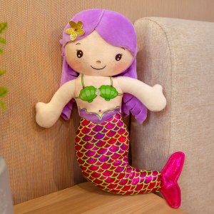 1PC Cartoon Mermaid Plush Doll Toy Mini Pillow Plush Toys for Birthday Gifts