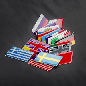 Car Front Grille Badge Body Trunk Sticker Decoration Australia Poland Germany Sweden Turkey America Italy Spain Switzerland Flag