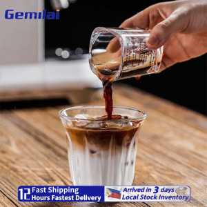 Gemilai square espresso glass cup 60ml espresso measuring cup graduated thick glass coffee measuring cup