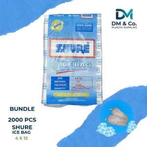 Shure Ice Bag 4x12 (2000 pcs) | Super Elastic Ice Plastic | Pang Negosyo Bulk Pack
