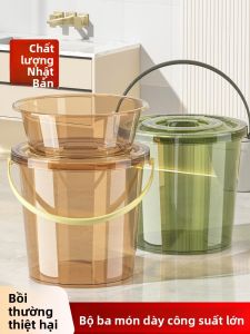 MONLEYTA | Xô Lưu Trữ trong Suốt Cố Định có Nắp