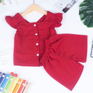 ALISA - Setelan Lopika Anak Perempuan / Set Lopika Balita Perempuan Ruffle & Celana Hotpant 1-3 thn