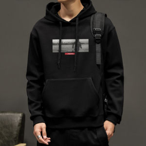 QYR | Áo Hoodie Trừu Suông Phối Đôi Thời Trang Học Sinh Có Cáp