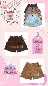 (TERBARU)HOTPANT STRETCH//CELANA PENDEK ANAK USIA 1-4TAHUN