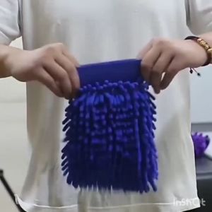 ถุงมือตัวหนอน เกรดA ถุงมือผ้าไมโครไฟเบอร์อเนกประสงค์ เช็ดคราบสกปรก ผ้าล้างรถ เช็ดทำความสะอาด ขนาด 6x9นิ้ว ขนผ้าไมโครไฟเบอร์ ยาว 3ซม.