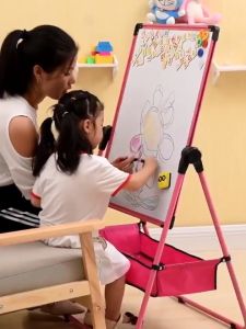 Bảng vẽ 2 mặt cho bé có từ tính - Bảng Flipchart 2 mặt zoay lật 360 độ cho bé tập vẽ