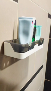 BEULIFE Bathroom Toilet Wall Shelf Rack Bathroom Accessories Shampoo Storage Organiser Rack Rak Bilik Mandi