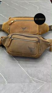 Rush Rider Leather Waist Bag Pouch Bag Men Chest Bag Crossbody Waist Pouch