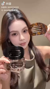 SERENITY 1Pcs Duckbill Clip Leopard Print  Hair Accessories Hair Clips for Thick Hair Large Flat Round Clip Hair Claws