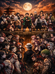 Bandai | Anime Characters D-Demon S-Slayer Home Decor Oil Painting By Numbers Modern Wall Decor for Living Room Bedroom Gift No Frame