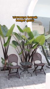 Olymplast Folding Chair OFC Kursi Tamu Cafe / Kursi Teras / Kursi Makan Motif Rotan Serbaguna / Kursi Lipat Plastik