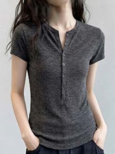 Relaxed V-Neck Short Sleeve T-Shirt