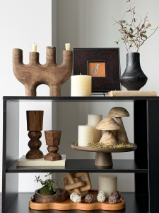 Rustic Wooden Decorative Ornaments with Artistic High-End Micro Landscape Design