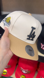 【COD】LA Khaki Curved Brim For Men Snapback Cap Vintage cup baseball Cap 3D Embroidery Cap High Quality