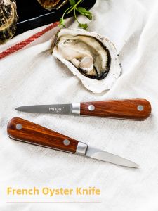 YUEYOUXIN | Special Oyster Opening Knife Thick Stainless Steel Wooden Handle