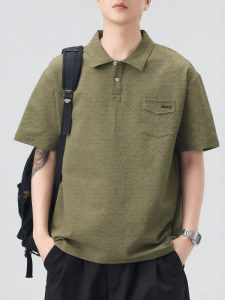 Wood soon | Pure Color Retro Japanese Style POLO Shirt Short Sleeve Men Summer T-Shirt