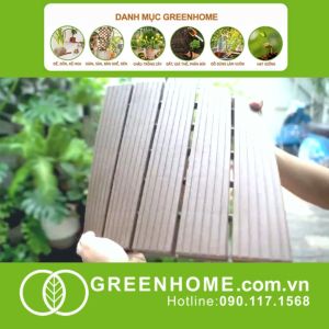 Vỉ Nhựa Lót Sàn Greenhome Catleza D30xR30cm Độ Bền 5 Năm Dễ Lắp Đặt Trang Trí Ban Công Sân Vườn Hồ Bơi
