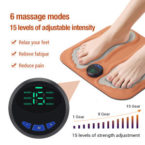 EMS Foot Massage Pad Mat Electric Micro-current Calf Massager Feet Acupuncture Simulator Patch Relax Muscle Relieve Pain Fatigue Slim Legs USB Charging