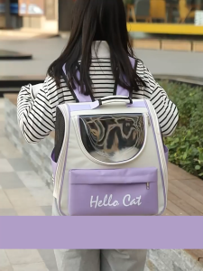 กระเป๋าเเมว กระเป๋าสุนัข กระเป๋าสัตว์เลี้ยง มีสีให้เลือก 4 สี สะดวกในการพกพาสัตว์เลี้ยง ความจุขนาดใหญ่ รูพรุนและระบายอาก