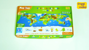 Imagimake Mapology Physical Features of World Map | 3D Puzzle & Construction Toy | Birthday Gift for Girls & Boys Ages 56789101112 | DIY Science and Geography Kit for Kids