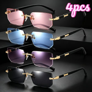4Pcs Classic UV400 Light Sunglasses Set Travel & Daily Use