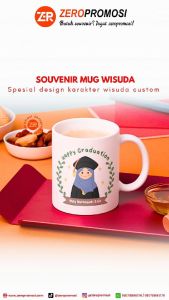 Mug Kado Wisuda - Bisa Request Nama dan Foto - Hadiah Gift Custom Graduation